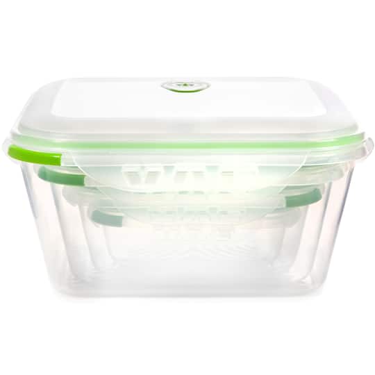 Ozeri INSTAVAC Green Earth Food Storage Container Set with Locking Lids